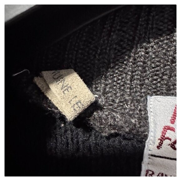 Nino Foriero Vintage Knitted Leather Trim Sweater Cardigan men's large, grandpa - Picture 4 of 7